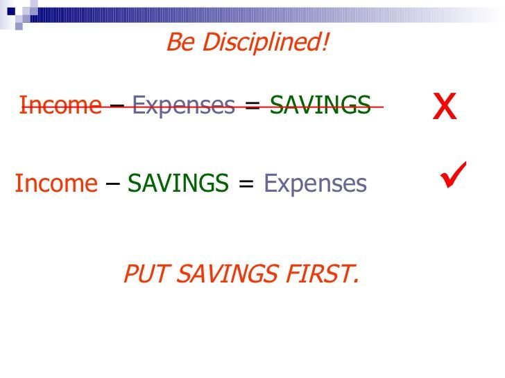 Apply this Golden Rule in Savings